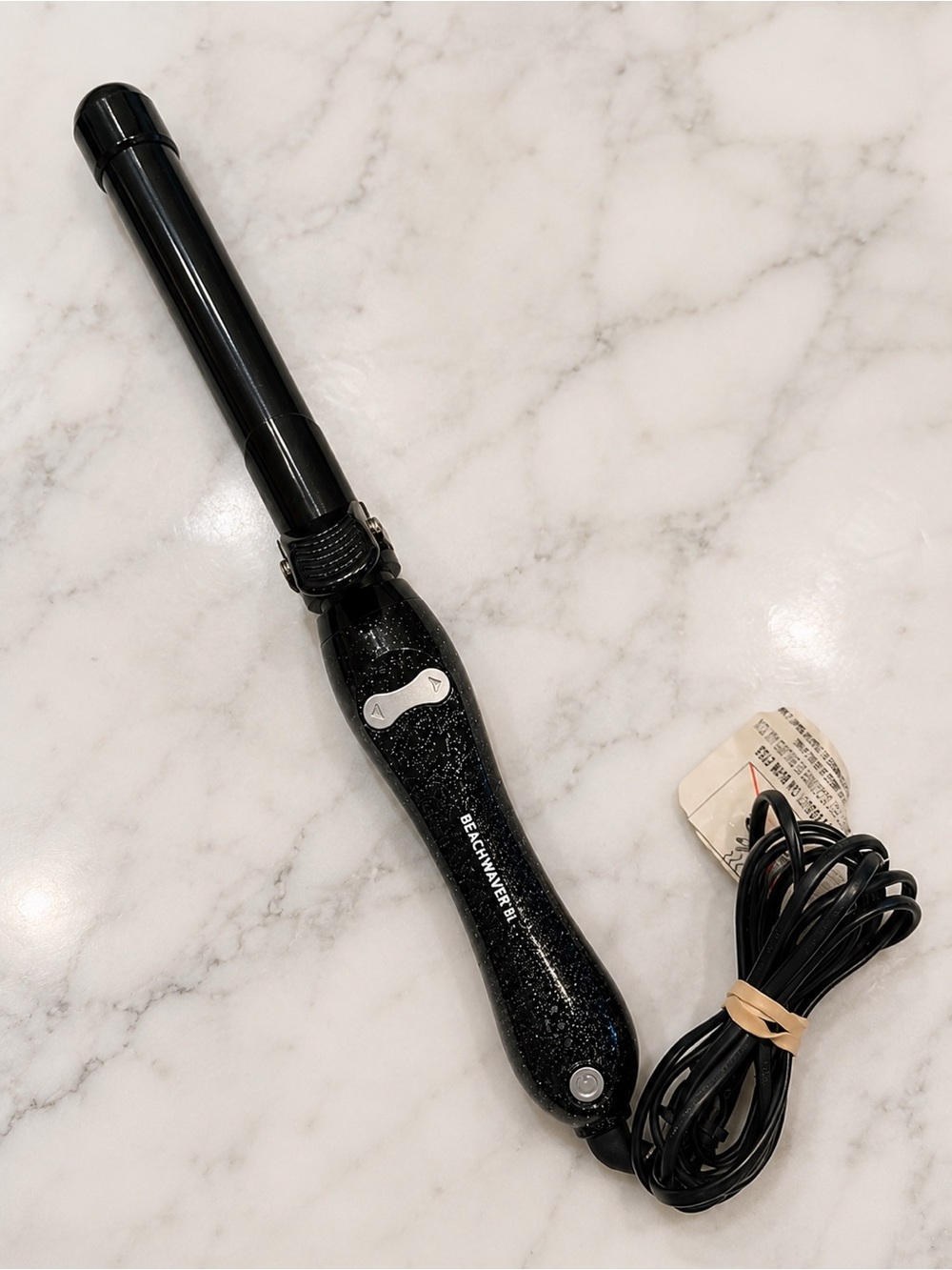 BEACHWAVER B1 Black Glitter Rotating Curling Iron 1” Barrel